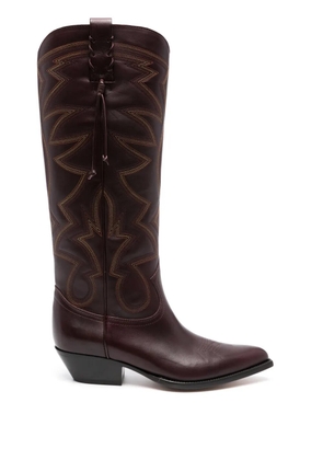 Buttero Flee Western-style knee-high boots - Purple