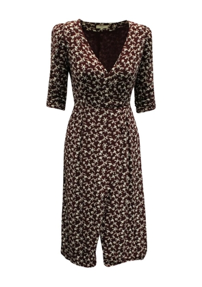 Ba&Sh floral-print wrap midi dress - Brown