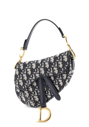 Christian Dior Pre-Owned Saddle Handbag Oblique Canvas Mini shoulder bag - Blue