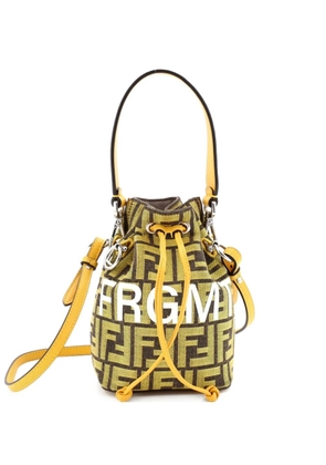 Fendi Pre-Owned x FRGMT Mon Tresor Zucca Canvas Mini bucket bag - Yellow