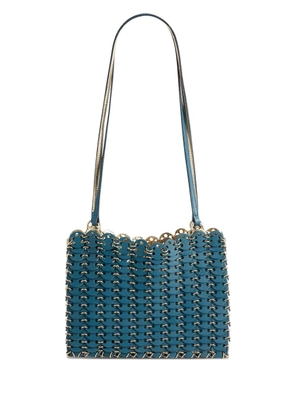 Rabanne Linked leather shoulder bag - Blue