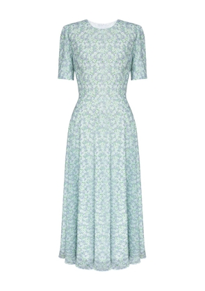 POST MERIDIEM floral-print midi dress - Purple