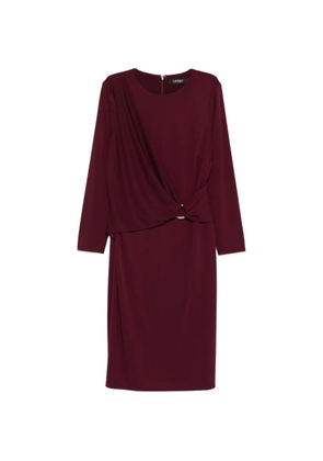 Lauren Ralph Lauren draped buckle midi dress - Red