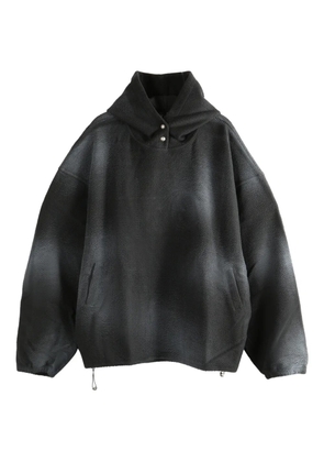 THUG CLUB textured hoodie - Black