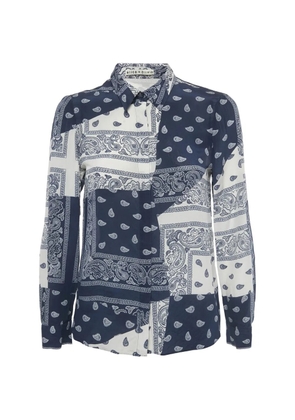 alice + olivia bandana-print long-sleeve shirt - Blue