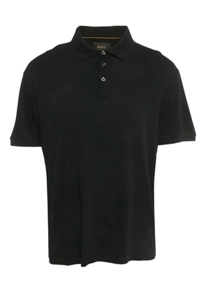 BOSS L-Perry cotton polo shirt - Black