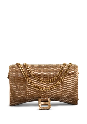 Balenciaga Pre-Owned Hourglass crystal-embellished clutch bag - Gold