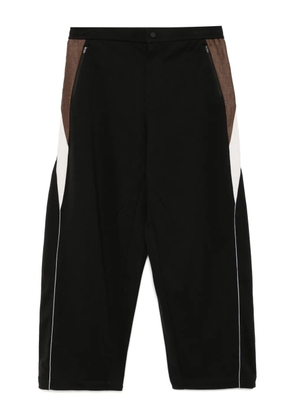 CROQUIS side-striped knitted trousers - Black