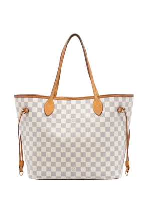 Louis Vuitton Pre-Owned 2014 Damier Azur Neverfull MM tote bag - White