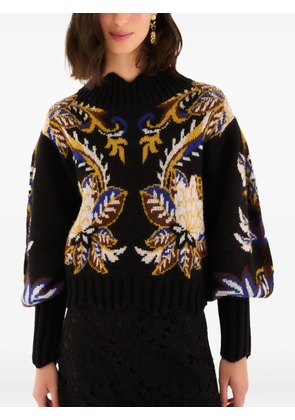 FARM Rio floral sweater - Black