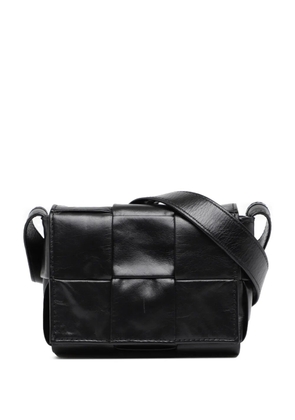 Bottega Veneta Pre-Owned 2012-2025 Candy Paper Calfskin Intrecciato Cassette crossbody bag - Black
