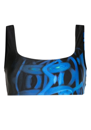 Lenny Niemeyer abstract-print bikini top - Blue