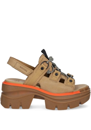 SOREL lace-up platform sandals - Brown