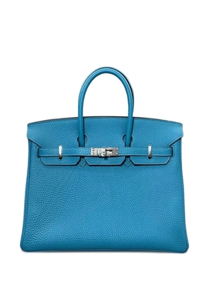 Hermès Pre-Owned 2014 Birkin 25 Togo palladium-hardware tote bag - Blue