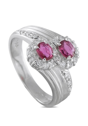 LB Exclusive diamond ruby ring - Silver
