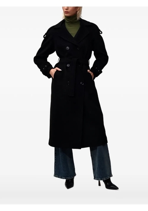 Poche Paris double-breasted belted coat - Black