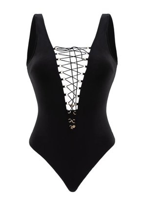 Noire Swimwear lace-up swimsuit - Black