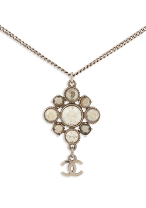 CHANEL Pre-Owned 2010 CC Mark rhinestone necklace - Silver