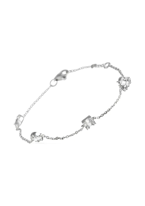 LB Exclusive 14K white gold diamond chain bracelet - Silver