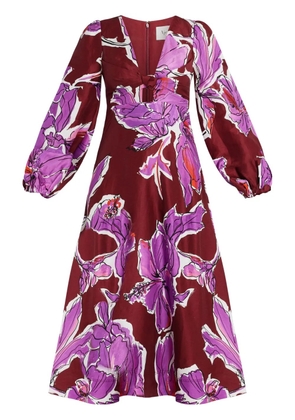 Aje Inflorescence midi dress - Red