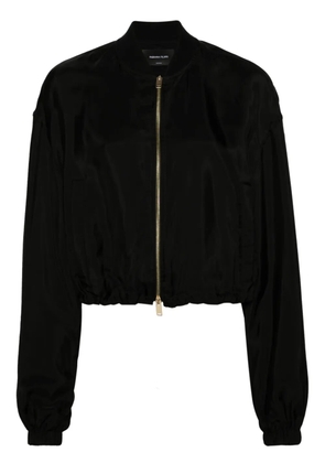 Fabiana Filippi zipped satin bomber jacket - Black