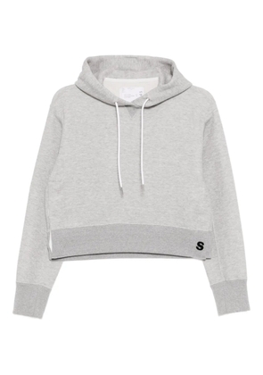 sacai cropped hoodie - Grey