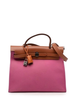 Hermès Pre-Owned 2018 Toile Herbag Zip 31 satchel - Pink