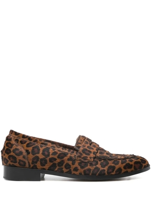 P.A.R.O.S.H. leopard print tassel loafers - Brown