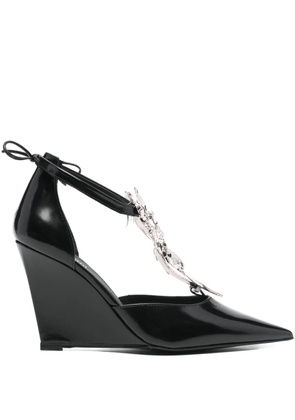 Coperni 95mm dragon wedge-heel pumps - Black