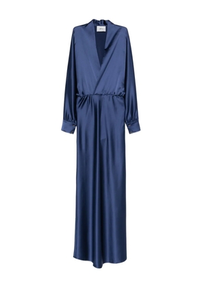 Atu Body Couture V-neck long-sleeve gown - Blue