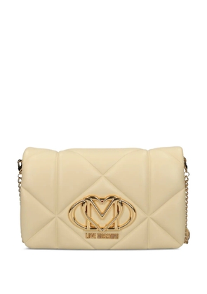 Love Moschino diamond-quilted crossbody bag - Neutrals