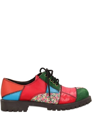 Moschino Pre-Owned patchwork derby shoes - Red