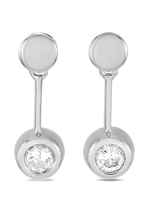 LB Exclusive 14K white gold diamond earrings - Silver