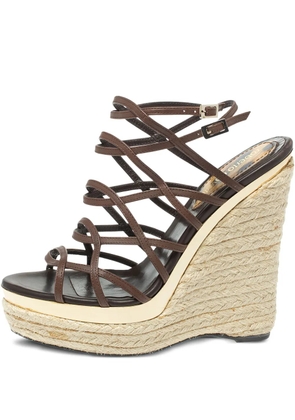 Roberto Cavalli Vintage 130mm strappy espadrilles - Brown