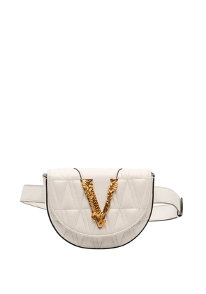 Versace Pre-Owned 2019 Quilted Nappa Virtus V Crossbody belt bag - White
