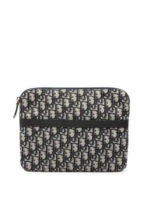 Christian Dior Pre-Owned 2019 Oblique Canvas clutch bag - Blue
