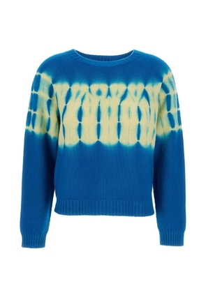 Suzusan tie-dye cropped sweater - Blue