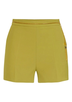 Elisabetta Franchi chain-embellished tassel-detail shorts - Yellow