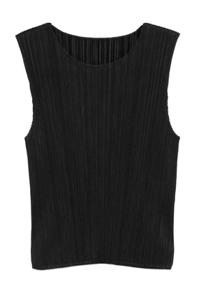 Pleats Please Issey Miyake Monthly Colors : May pleated sleeveless top - Black