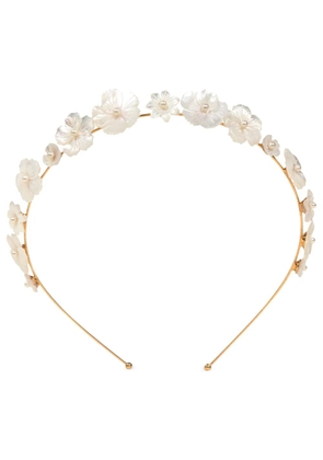 Jennifer Behr Jenna floral-appliqués headband - Gold