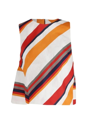 MSGM striped sleeveless top - White