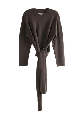 Uma Wang x 1436 tie-detail sweater - Brown