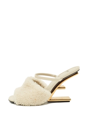 Fendi Pre-Owned First shearling sandals - Neutrals