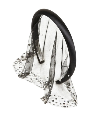 Jennifer Behr crystal sydney voilette hair accessory - Black