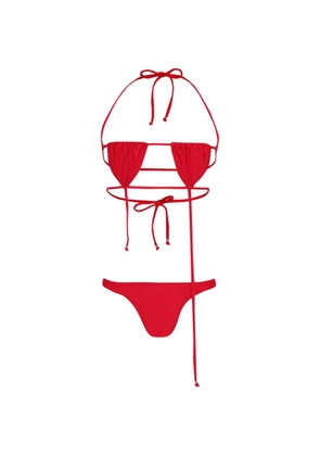 Amir Slama string-detail bikini set - Red