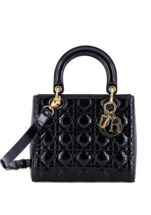 Christian Dior Pre-Owned Lady Dior Bag Cannage Quilt Patent Medium satchel - Black
