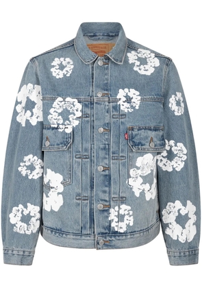 Denim Tears x Levi's wreath-print denim jacket - Blue