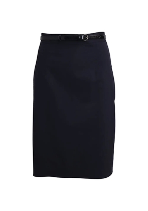 Moschino Pre-Owned pleat belt pencil skirt - Blue