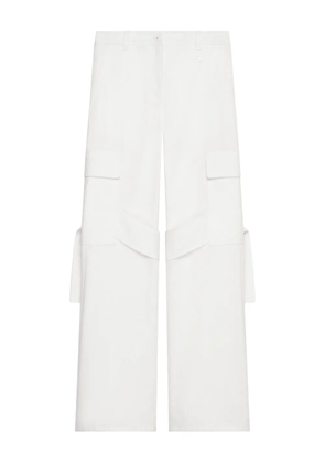 Courrèges flap-pocket cotton trousers - White