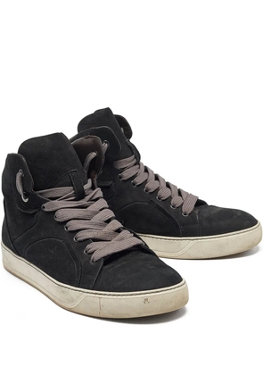 Lanvin Pre-Owned suede hi-top sneakers - Black